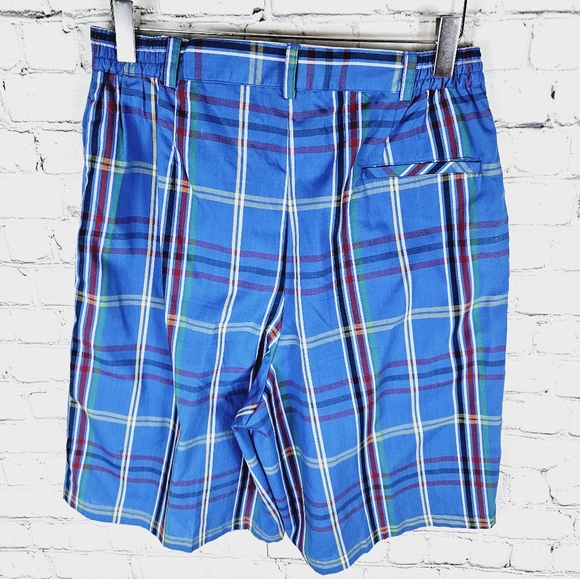 TABI GOLF | vintage plaid lightweight pleated super high waist golf shorts - Picture 3 of 6
